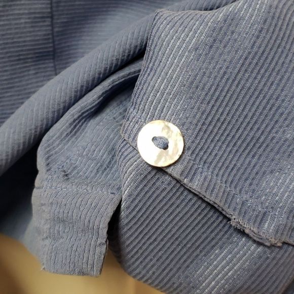 100% SILK Tristan & Iseut Silk Blue Blouse Shirt - Picture 8 of 9